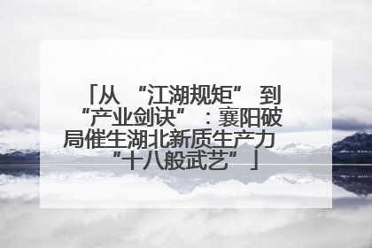 从 “江湖规矩” 到 “产业剑诀”：襄阳破局催生湖北新质生产力 “十八般武艺”