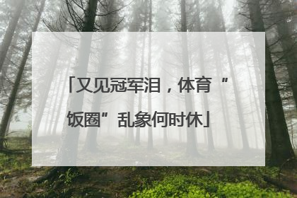 又见冠军泪，体育“饭圈”乱象何时休