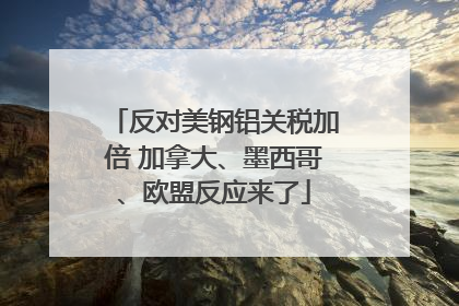 反对美钢铝关税加倍 加拿大、墨西哥、欧盟反应来了