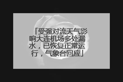 受强对流天气影响大连机场多处漏水，已恢复正常运行，气象台回应