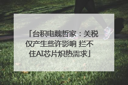 台积电魏哲家：关税仅产生些许影响 拦不住AI芯片炽热需求