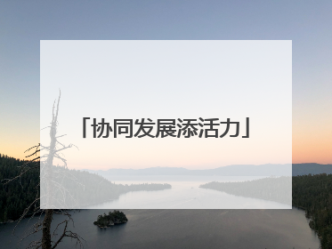 协同发展添活力