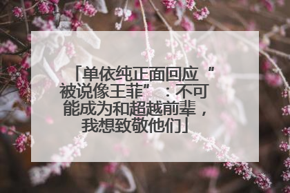 单依纯正面回应“被说像王菲”：不可能成为和超越前辈，我想致敬他们