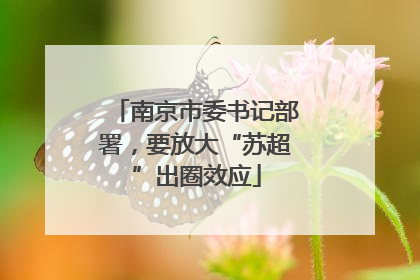 南京市委书记部署，要放大“苏超”出圈效应