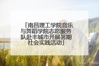 南昌理工学院音乐与舞蹈学院志愿服务队赴丰城市开展暑期社会实践活动