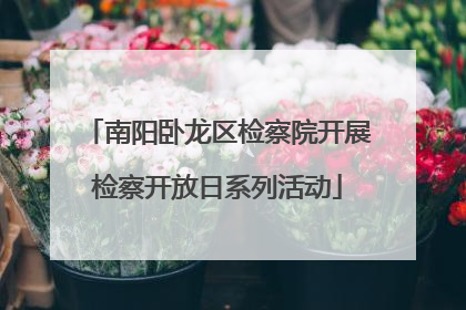 南阳卧龙区检察院开展检察开放日系列活动