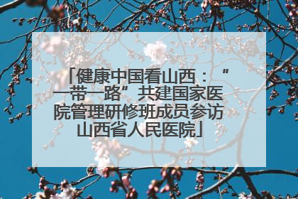 健康中国看山西：“一带一路”共建国家医院管理研修班成员参访山西省人民医院