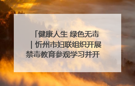 健康人生 绿色无毒｜忻州市妇联组织开展禁毒教育参观学习并开展主题党日活动