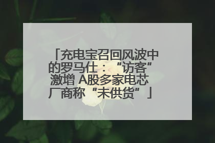 充电宝召回风波中的罗马仕：“访客”激增 A股多家电芯厂商称“未供货”