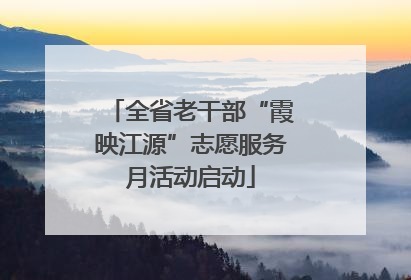 全省老干部“霞映江源”志愿服务月活动启动
