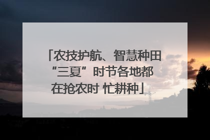 农技护航、智慧种田 “三夏”时节各地都在抢农时 忙耕种