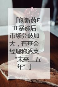 创新药ETF暴涨后市场分歧加大，有基金经理称透支“未来三五年”