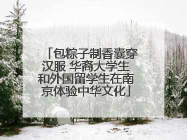 包粽子制香囊穿汉服 华裔大学生和外国留学生在南京体验中华文化
