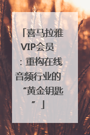 喜马拉雅VIP会员：重构在线音频行业的“黄金钥匙”