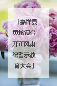 嘉祥县黄垓镇召开正风肃纪警示教育大会