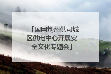 国网荆州供司城区供电中心开展安全文化专题会