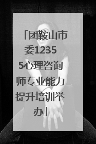 团鞍山市委12355心理咨询师专业能力提升培训举办