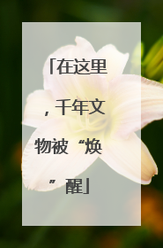 在这里，千年文物被“焕”醒