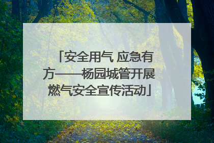 安全用气 应急有方——杨园城管开展燃气安全宣传活动