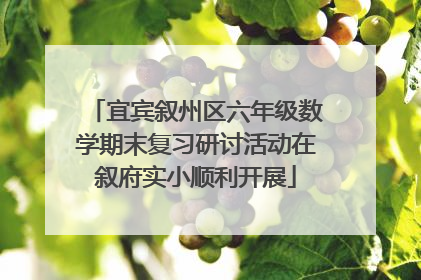 宜宾叙州区六年级数学期末复习研讨活动在叙府实小顺利开展