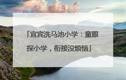宜宾洗马池小学：童眼探小学，衔接没烦恼