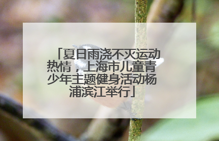 夏日雨浇不灭运动热情，上海市儿童青少年主题健身活动杨浦滨江举行