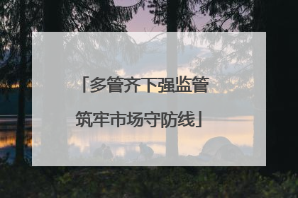 多管齐下强监管 筑牢市场守防线