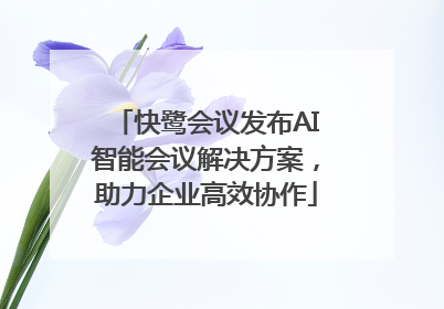 快鹭会议发布AI智能会议解决方案，助力企业高效协作