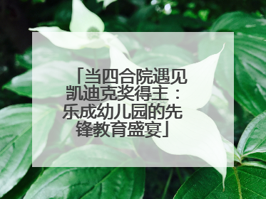 当四合院遇见凯迪克奖得主：乐成幼儿园的先锋教育盛宴