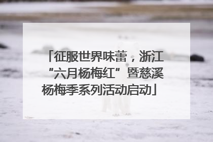 征服世界味蕾，浙江“六月杨梅红”暨慈溪杨梅季系列活动启动