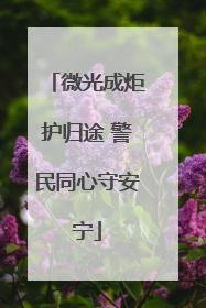 微光成炬护归途 警民同心守安宁