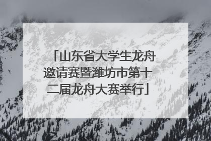山东省大学生龙舟邀请赛暨潍坊市第十二届龙舟大赛举行