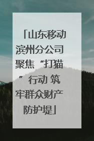 山东移动滨州分公司聚焦“打猫”行动 筑牢群众财产防护堤