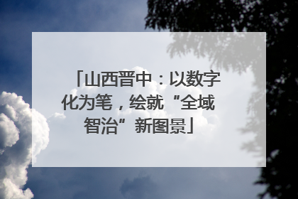 山西晋中：以数字化为笔，绘就“全域智治”新图景
