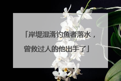 岸堤湿滑钓鱼者落水，曾救过人的他出手了