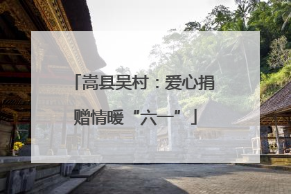 嵩县吴村：爱心捐赠情暖“六一”