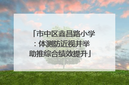 市中区鑫昌路小学：体测防近视并举 助推综合绩效提升
