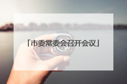 市委常委会召开会议
