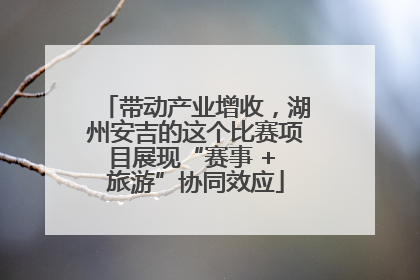 带动产业增收，湖州安吉的这个比赛项目展现“赛事 + 旅游”协同效应