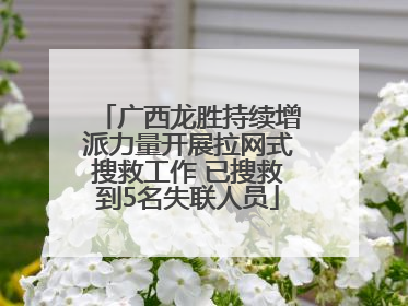 广西龙胜持续增派力量开展拉网式搜救工作 已搜救到5名失联人员