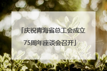 庆祝青海省总工会成立75周年座谈会召开