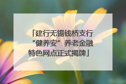 建行无锡钱桥支行“健养安”养老金融特色网点正式揭牌