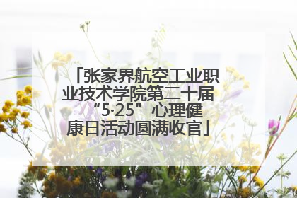 张家界航空工业职业技术学院第二十届“5·25”心理健康日活动圆满收官