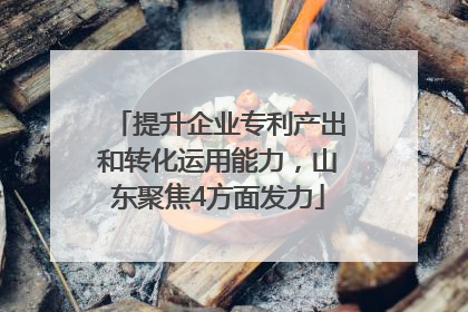 提升企业专利产出和转化运用能力，山东聚焦4方面发力