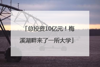 总投资10亿元！梅溪湖畔来了一所大学