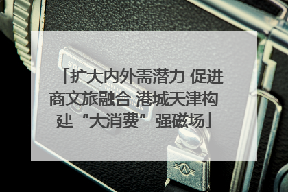 扩大内外需潜力 促进商文旅融合 港城天津构建“大消费”强磁场
