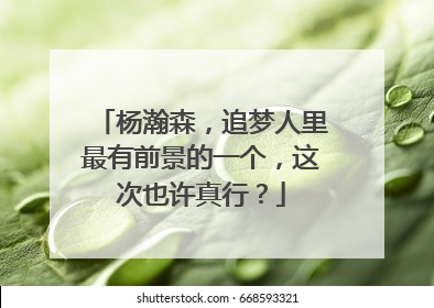 杨瀚森，追梦人里最有前景的一个，这次也许真行？