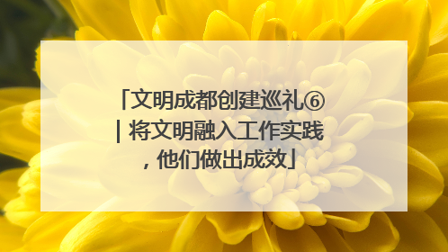 文明成都创建巡礼⑥｜将文明融入工作实践，他们做出成效