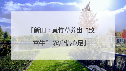 新田：黄竹草养出“致富牛” 农户信心足
