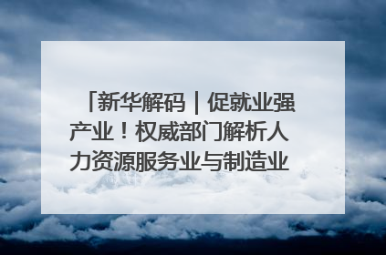 新华解码｜促就业强产业！权威部门解析人力资源服务业与制造业融合发展试点